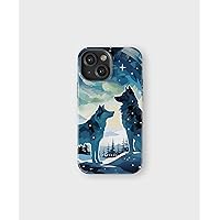 ough Case Compatible with iPhone - Arctic Wolves Whispers (iPhone 13 Mini)