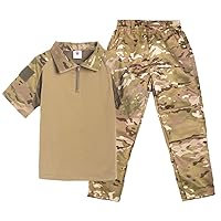 Outdoor Sports Airsoft Hunting Shooting Battle Dress Tactical BDU Set Combat Camouflage Kid Child Uniform