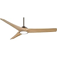 MINKA-AIRE F747L-HBZ/MP Timber 68 Inch Smart Ceiling Fan with Integrated LED Light and DC Motor in Heriloom Bronze Finish and Maple Blades