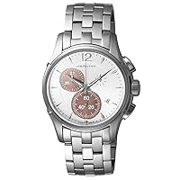 Hamilton Jazz Master Chrono H32612151 Men's Watch, Silver Dial, Stainless Steel, Sapphire Glass, Quartz, Water Resistant to 10 ATM, 1.7 inches (42 mm), Swiss Watch, Silver