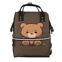 Diaper Bag Backpack Cartoon brown cute bear Maternity Baby Nappy Bag Casual Travel Backpack Hiking Outdoor Pack
