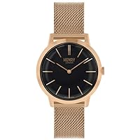 Henry London Womens Analogue Quartz Watch with Stainless Steel Strap HL34-M0234, Black, Strap