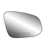 Passenger Side Heated Mirror Glass w/backing plate, Toyota 4Runner, Tacoma, RAV4 (US & Japan built) single lens, w/o Blind Spot Detection System, w/o spot mirror
