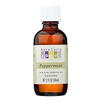Aura Cacia Pure Peppermint Essential Oil | 2 fl. oz. | Mentha piperita