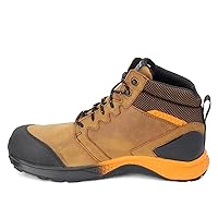 Timberland PRO Men's Mid Reaxion Athletic Hiker Wateproof Composite Toe Work Boot, Brown/Orange, 11 Wide