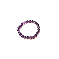 February Birthstone - Round Beads Stretchable Bracelet