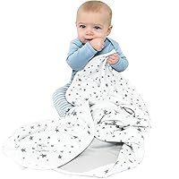 Woolino Baby Blanket for Crib or Stroller - Merino Wool and Organic Cotton Infant Blanket - 4 Season - 40” x 31.5” - Stars
