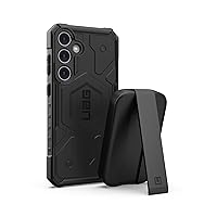URBAN ARMOR GEAR UAG Designed for Samsung Galaxy S24 Plus Case Pathfinder Black Magnetic Charging Bundle with UAG Magnetic Wireless Portable Charger 18W Power Bank Black