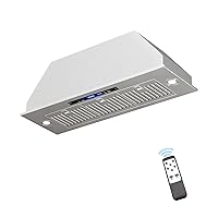 30 Inch Insert Range Hood,Stainless Steel Kitchen Stove Vent Hood,Ducted/Ductless Convertible Duct,900 CFM with 4 Speed Gesture Sensing&Touch Control Panel