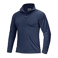 Boladeci Men's UPF 50+ Sun Shirts 1/4 Zip Long Sleeve SPF UV Protection Lightweight Quick Dry Rash Guard Golf Swim Shirts