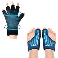 2 Pack Foot Ice Pack Wrap Bunion Corrector for Women & Men Finger Arthritis Compression Ice Glove for Women and Men,