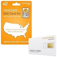 SpeedTalk Mobile GPS Tracker Triple Cut SIM Card Starter Kit - No Contract (Universal SIM: Standard, Micro, Nano) for 4G Devices - Nationwide Coverage
