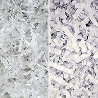 MagicWater Supply - White & Monster Jumbo White (2 LB per color) - Crinkle Cut Paper Shred Filler great for Gift Wrapping, Basket Filling, Birthdays, Weddings, Anniversaries, Valentines Day