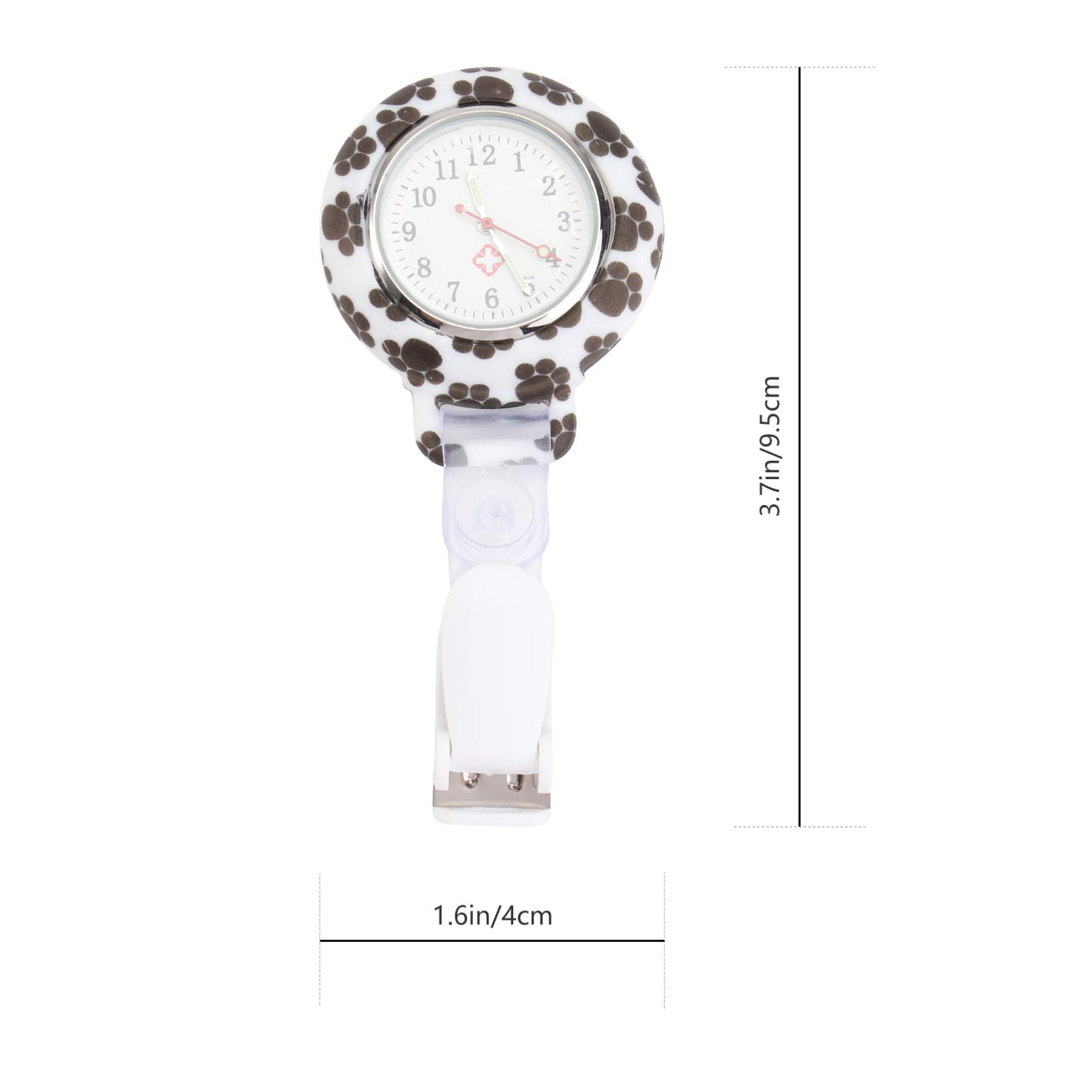 NICERIO Clip-On Watch, Nurse Lapel Pin Watch Unisex Hanging Medical Pocket Watch Pin-on Lapel Watch Nurse Quartz Watch
