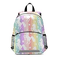 Cute Unicorns Rainbow Kids Backpack Preschool Backpack Boys Toddler Backpack for Girls School Backpack for Boys with Reflective Strips Personalized Backpack for Grils