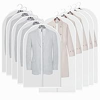 AIDBUCKS Garment Cover Garment Bag Clothes Protector Lightweight Clear Suit Bag (Set of 10) PEVA Breathable Dust Cover for Closet Clothes Storage & Travel