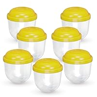 Capsule Vending Machine Translucent Yellow Acorn Capsules Empty 50 pcs 2 inch - Gumball Machine Capsules Bulk Party Favors DIY Containers - Easter Basket Stuffers Gifts Pinata Stuffers
