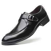 Mens Monk Shoes Formal Dress Business Casual Comfortable Fashion Slip on Loafer for Men