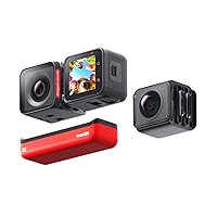 ONE RS Twin Edition – Waterproof 4K 60fps Action Camera & 5.7K 360 Camera with Interchangeable Lenses, Stabilization, 48MP Photo, Active HDR, AI Editing