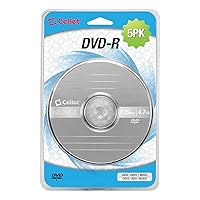 Recordable Blank DVD Disk 16X 120 Min 4.7 GB DVD-R for Video, Pictures, MP3 Files (DVD-R) (5 Pieces)