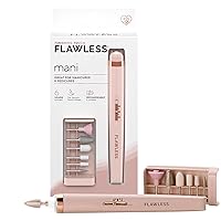 Flawless Salon Nails Kit, Electronic Nail File and Full Manicure and Pedicure Tool