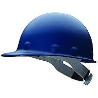 Fibre-Metal by Honeywell P2A Hard Hat with 8-Point Ratchet Suspension, Injection Molded Fiberglass, Blue (P2HNRW71A000), Medium
