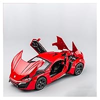 Scale Model Cars 1:32 for LYKAN Hypersport Supercar Alloy Car Model Diecast Toy Vehicles Sound and Light Toy Car Model (Size : D)