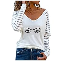 Womens Vneck Backless Halter Tshirts Tops Tee for Women Floral Keyhole Eyelet Summer Fall Tee Shirt 2024
