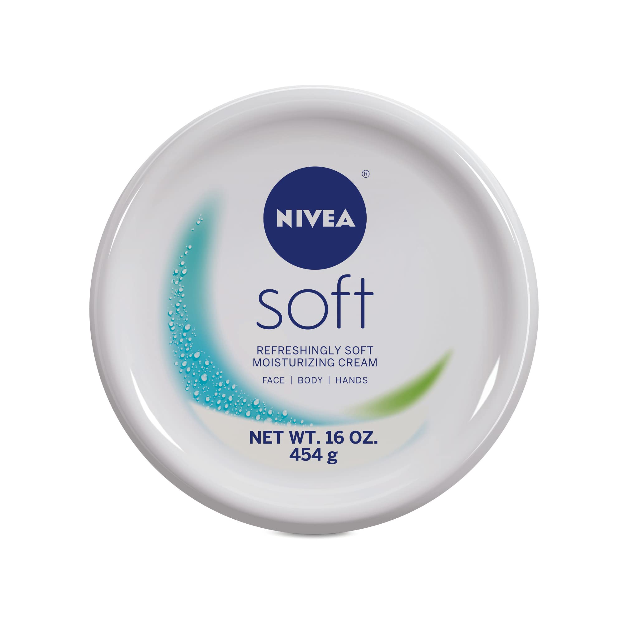 NIVEA Soft Cream, Refreshingly Soft Moisturizing Cream, Body Cream, Hand Cream, Face Cream, 16 Oz Jar