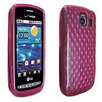 Verizon High Gloss Pink Silicone Cover Case for LG Vortex - LGVS660SILHGPNK