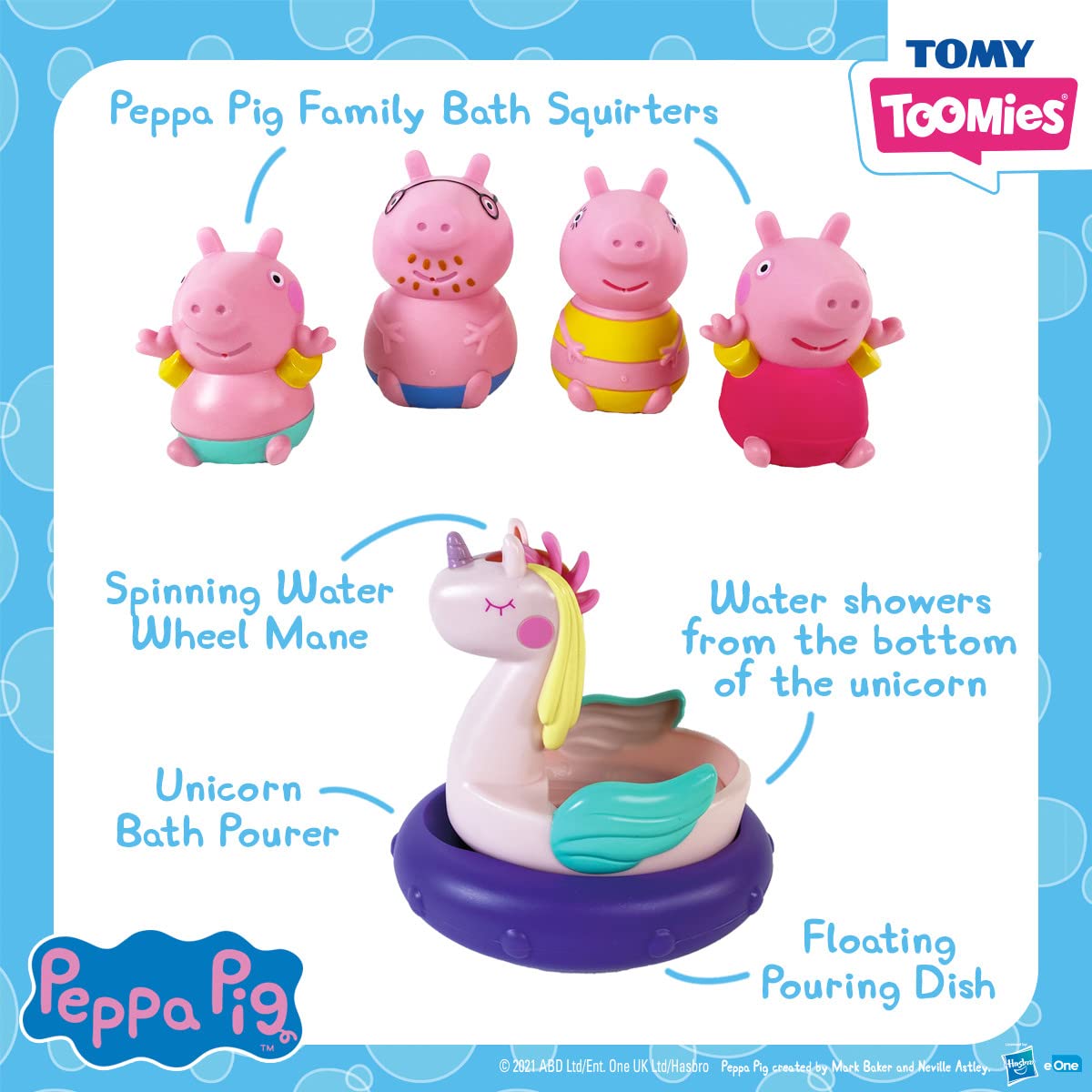 Peppa Pig Bath Toys – Baby Bath Toys Promote Dexterity and Motor Skills – Toddler Toys for Bath and Pool – Bath Squirties for Boys and Girls 18 Months and Up