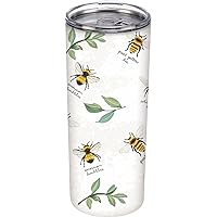 Primitives by Kathy Bee Species & Greenery Design Stainless Steel Coffee Tumbler Thermos 20 Oz