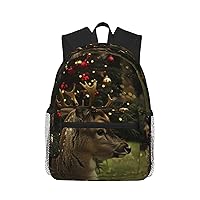 Xmas Print Backpacks Casual,Pacious Compartments,Work,Travel,Outdoor Activities Unisex Daypacks