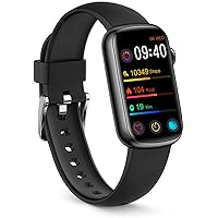 Slim Fitness Tracker with Blood Oxygen SpO2, Blood Pressure, 24/7 Heart Rate and Sleep Tracking, IP68 Waterproof Activity Trackers and Smart Watches with Step Tracker, Pedometer for Women Kids