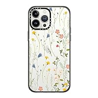 CASETiFY Compact iPhone 13 Pro Max Case [2X Military Grade Drop Tested / 4ft Drop Protection] - Dreamy Floral Pattern - Clear Black