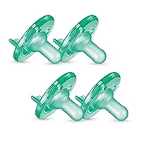 Soothie Pacifier, 0-3 Months, Green, 4 Pack, SCF190/41