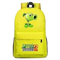 Game Plants vs. Zombies Cosplay Backpack Casual Daypack Day Trip Travel Hiking Bag Carry on Bags Yellow /2