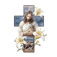 Be Still and Know That I Am God Wall Art Murals Positive Easter Baby Jesus Furniture Wall Decals Vinyl Wall Stickers Quotes for Garage Bottles Cafe Hotel Wall Decoration 28in