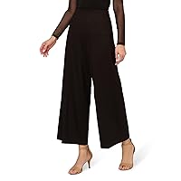 Adrianna Papell Women's Ponte Knit Wide Leg Pull on Pant with Waistband