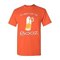 New I'm Here for The Booz Ghost Halloween Funny DT Adult T-Shirt Tee