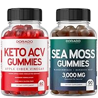 Keto ACV Gummies for Weight Loss Advanced Formula (60 Gummies) and Sea Moss Gummies with Raw Bladderwrack