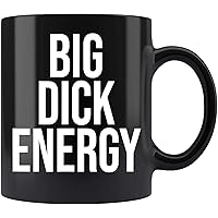 Fun Souvenir Gift - Mens Big Dick Energy Funny Vulgar Ceramic Coffee Mug Tea CupHalloween Gift Mug, Ghost and Pumpkin Ceramic Mug, Spooky Halloween for Coworkers Office & Family