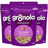 gr8nola Granola Cereal - 3 PACK - THE ORIGINAL - Healthy, Low Sugar Granola - Made with Superfoods Whole Almonds, Honey, Cinnamon & Flaxseed - Soy Free, Dairy Free & No Refined Sugar - 10 ounces each