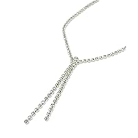 Crystal Necklace - Two Strand Diamante Drop Necklace - Swarovski Crystal- Diamante Jewellery - Ladies Gift