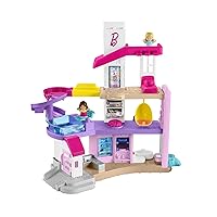 Fisher-Price Little People's Barbie Dream House, Dollhouse, Multilingual Interactive Set, Awakening Toy from 18 Months to 5 Years, HJN55