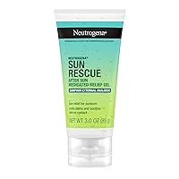 Neutrogena Sun Rescue After Sun Medicated Relief Gel with 0.45% Camphor External Analgesic For Cooling & Soothing, Painful Sunburn & Itch Relief, Fragrance-Free 3 Oz