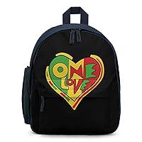 One Love Rasta1 Mini Travel Backpack Casual Lightweight Hiking Shoulders Bags with Side Pockets