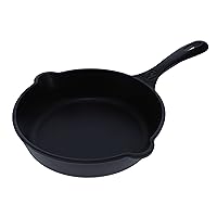 SKL-208 Victoria Cast Iron Skillet. Small Frying Pan Seasoned with 100% Kosher Certified Non-GMO Flaxseed Oil, 8