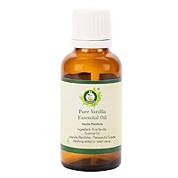 R V Essential Pure Vanilla Essential Oil 15ml (0.507oz)- Vanilla Planifolia (100% Pure and Natural Therapeutic Grade)