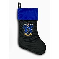 Groovy Uk Christmas Stocking, Polyester, Black/Blue, 47 cm x 30 cm